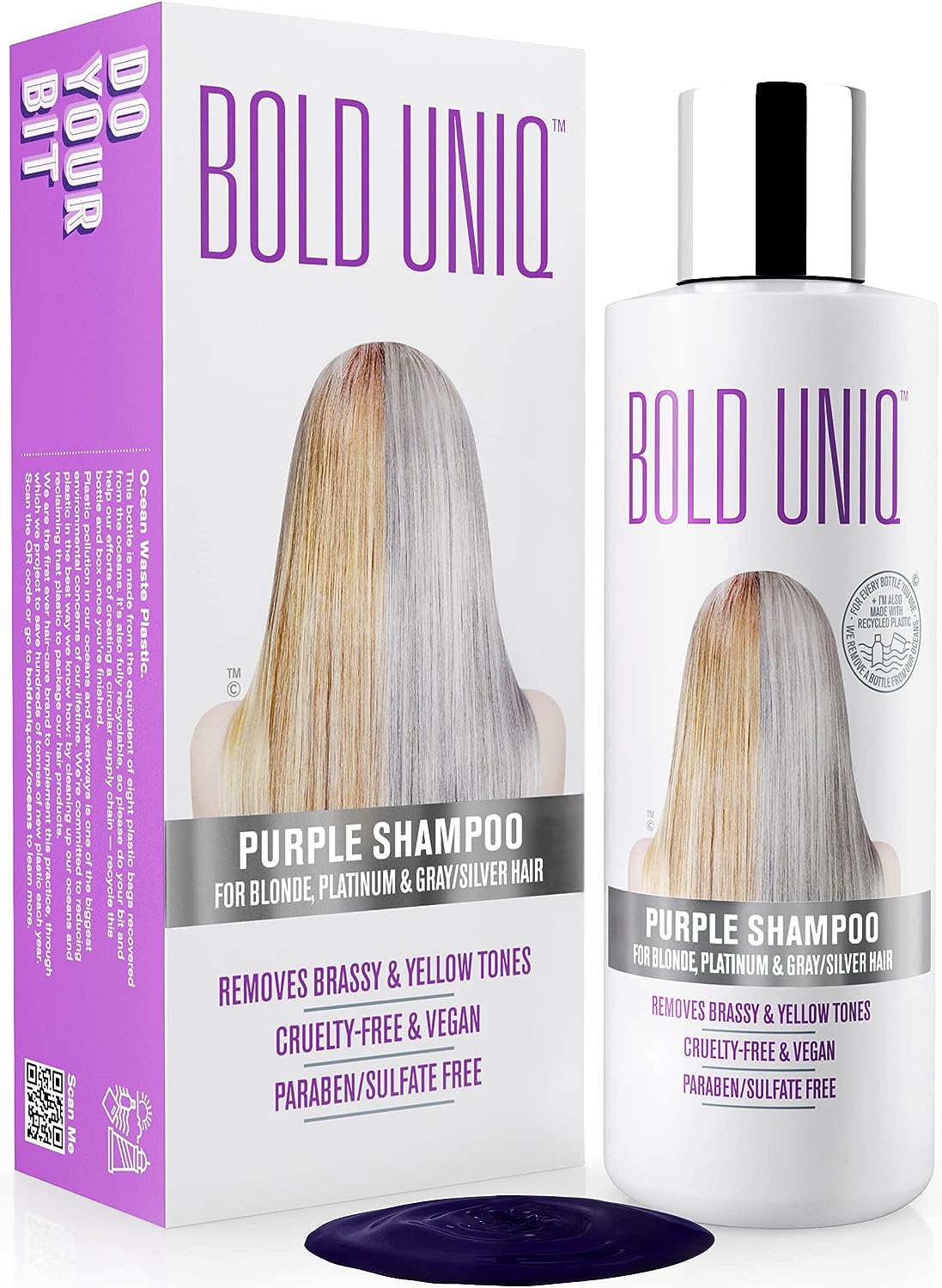 BOLD UNIQ Purple Shampoo for Blonde Hair
