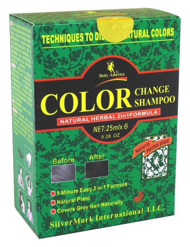 Deity Shampoo Color Change Kit Natural Herbal 2-IN-1 Black