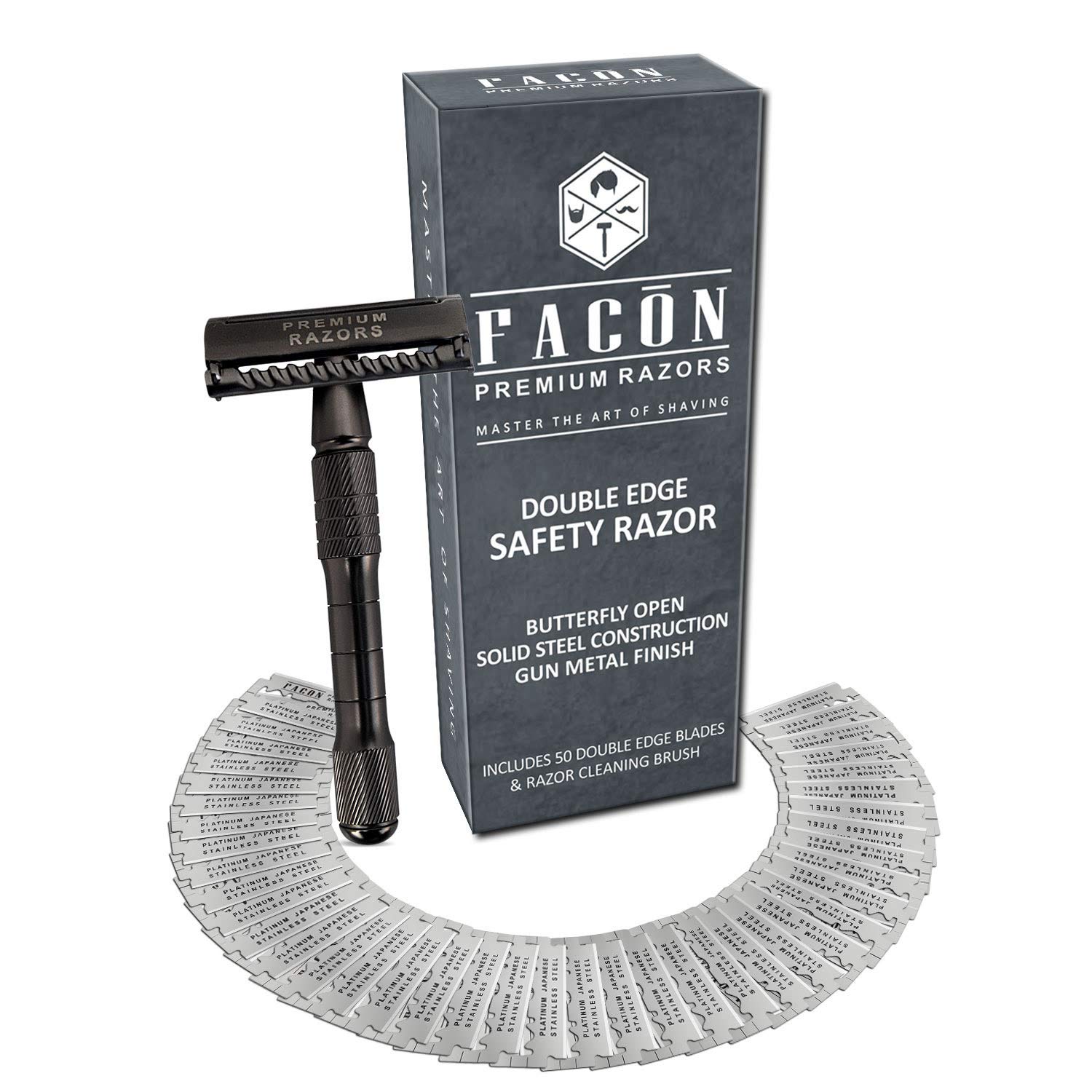 Facón Classic Long Handle Double Edge Safety Razor 