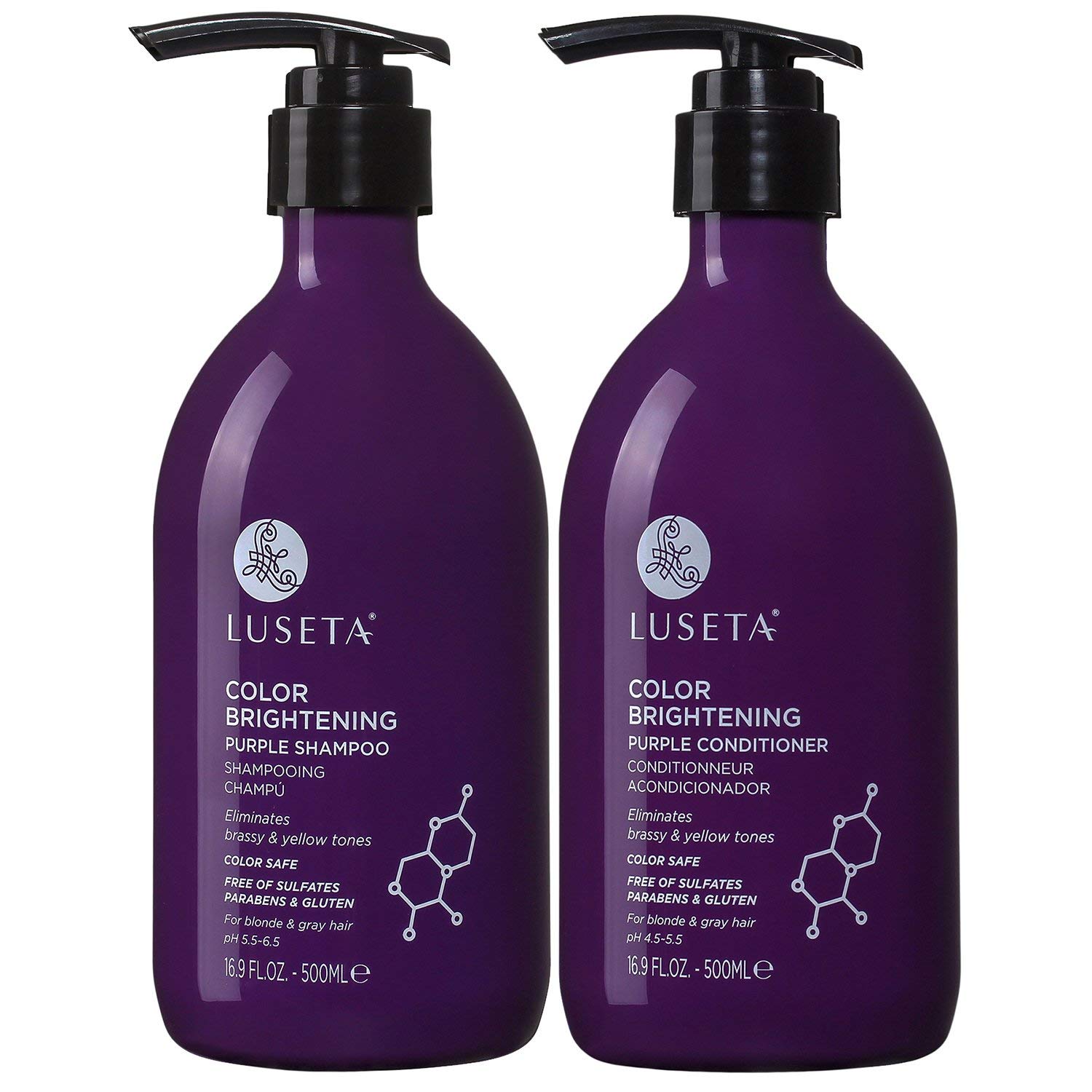 Luseta Purple Shampoo and Conditioner Set for Gray & White Hair