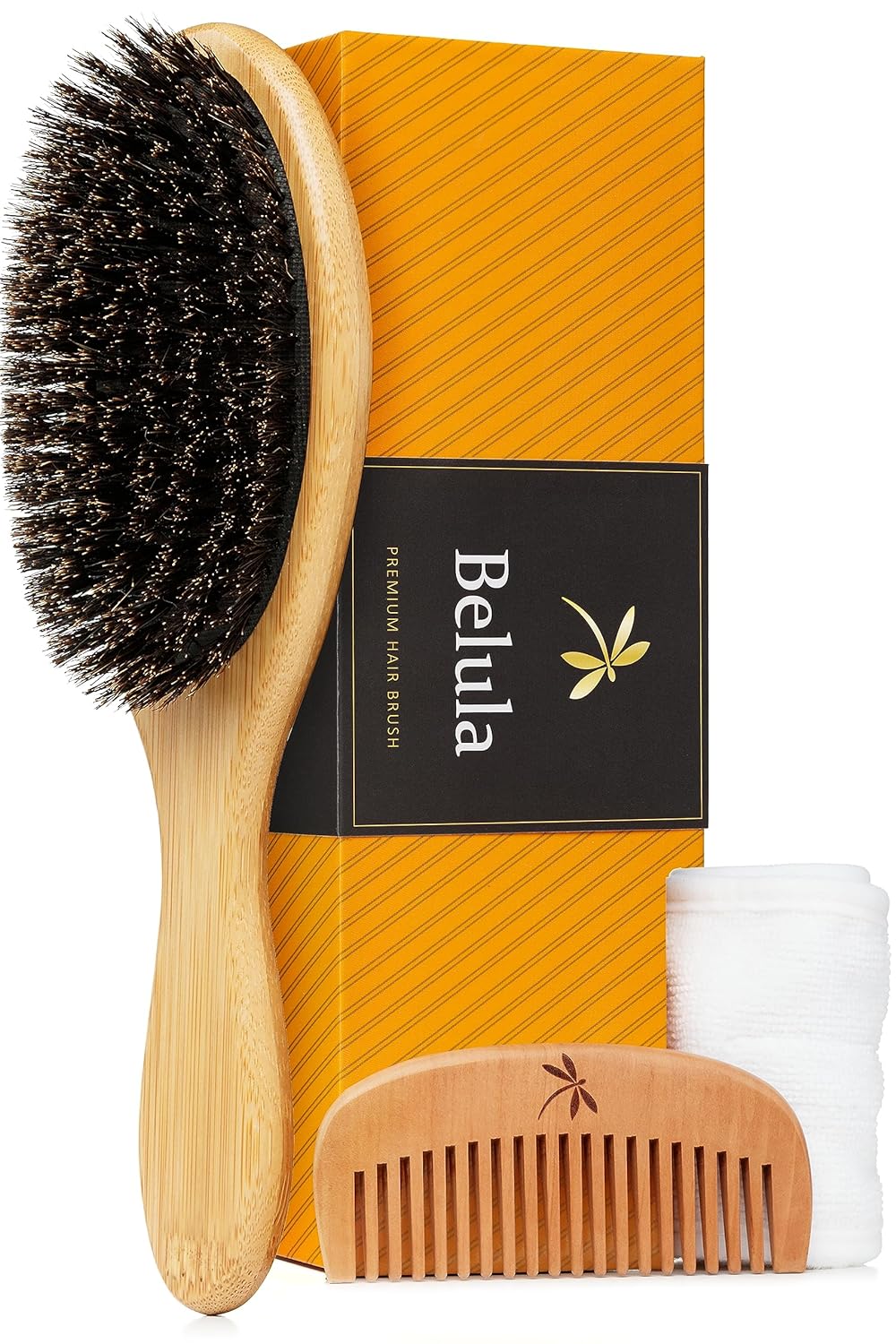 Belula 100% Boar Bristle Hair Brush Set