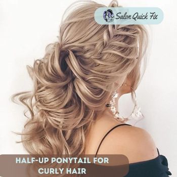 Half-Up Ponytail For Curly Hair