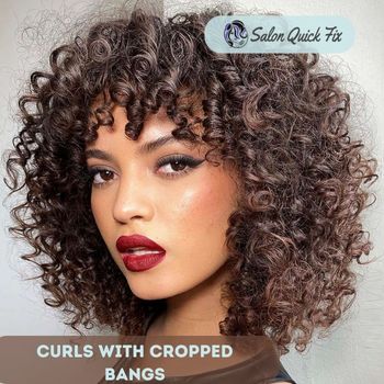 Curls with Cropped Bangs