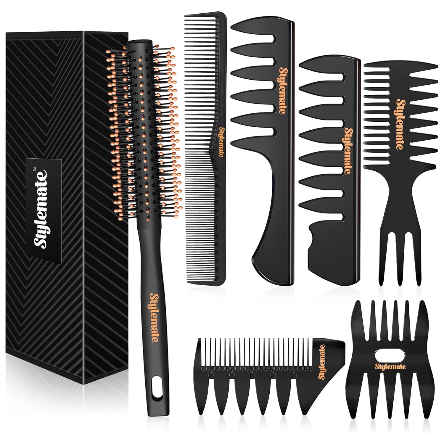Stylemate Hair Styling Comb and Brush Set For Men