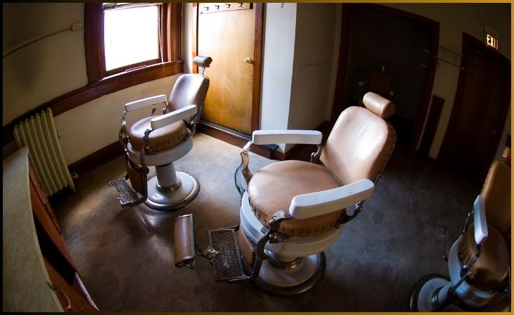 Antique Belmont barber chairs