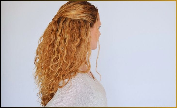 Half-Up Ponytail For Curly Hair