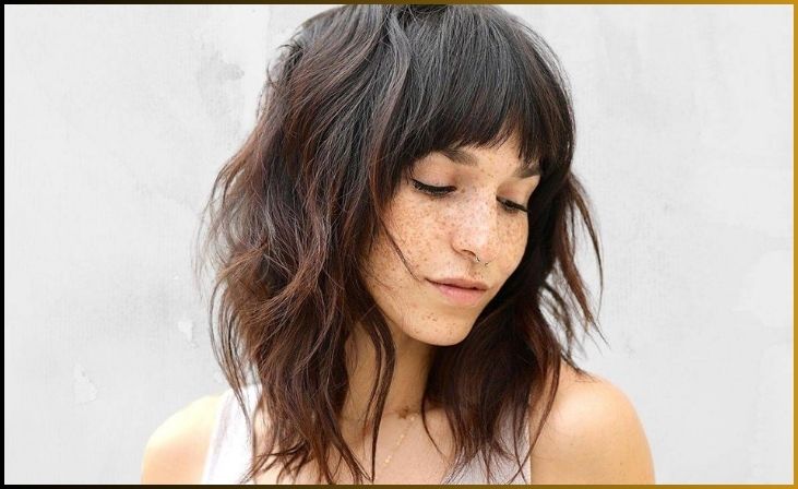 Lob with face framing layers & Fringe