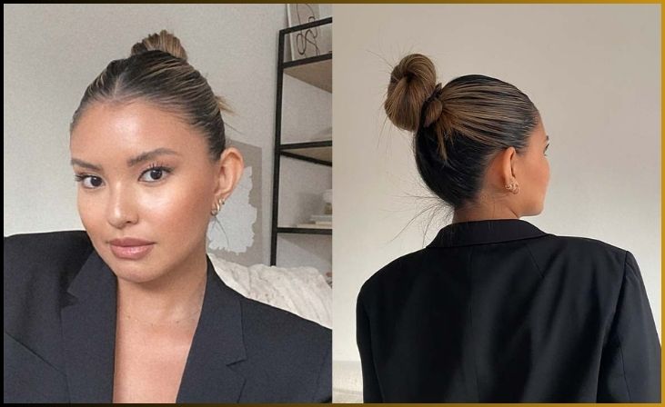 Sleek Classic Chignon with Middle Part