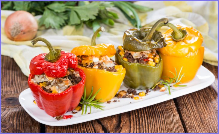 Beef and Cheese Stuffed Peppers